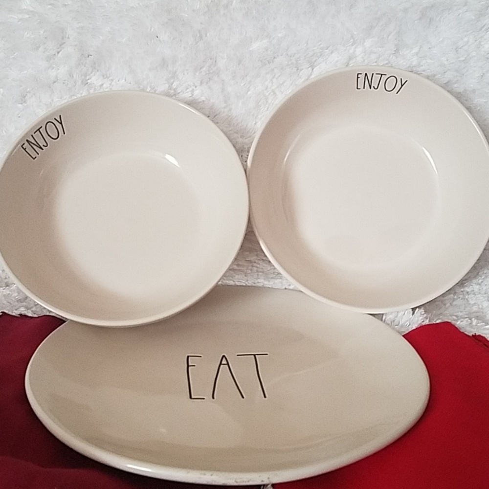 RAE DUNN Plate and Bowl - Picture 2 of 5